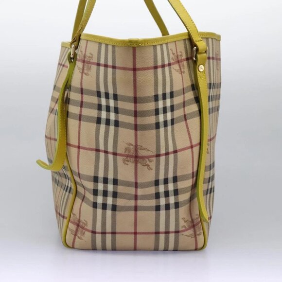 BURBERRY Nova Check Tote Bag PVC Beige Auth - Picture 10 of 15